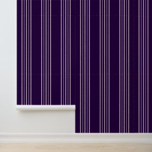 Papier Peint Élégantes rayures en Blush & Violet en violet prof