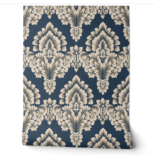 Papier Peint élément de motif sans couture Damas (Déroulement)