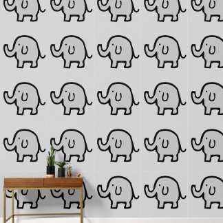 Papier Peint Eléphants Animaux Motifs Bébé Garçon fille mignonn