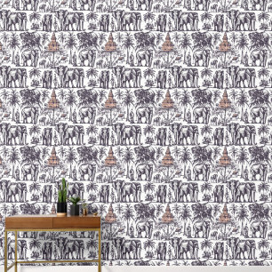 Papier Peint Eléphants et statues