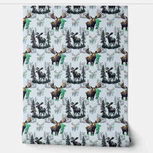 Papier Peint Elk Moose Antlers Deer Design Motif