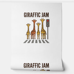 Papier Peint Embouteillage giraffic Drôle de girafe traversant