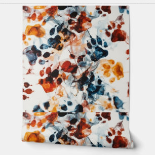 Papier Peint Empreintes de pattes chromatiques