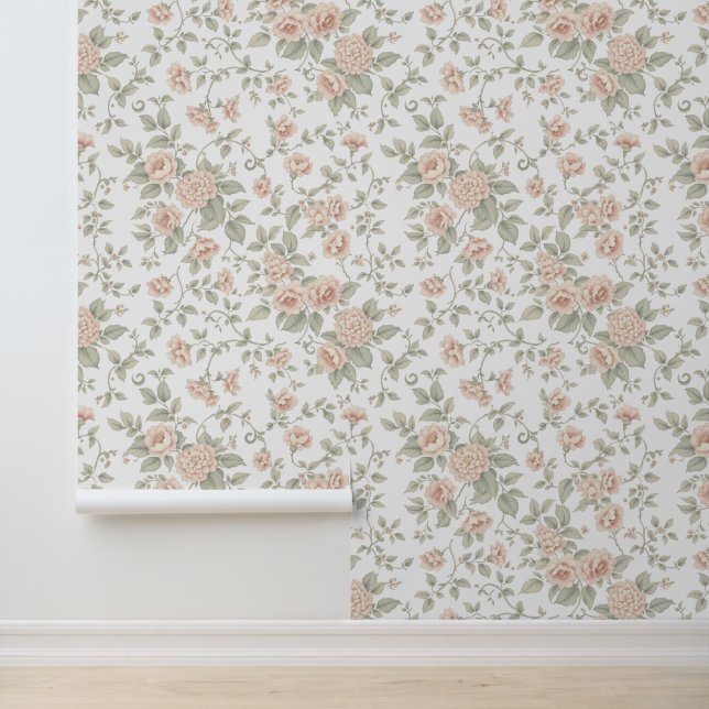 Papier peint en fleurs classique (Application)