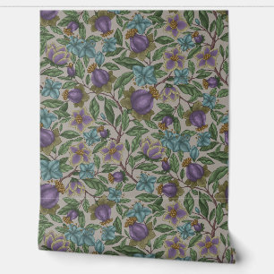 Papier peint en fleurs enchanté