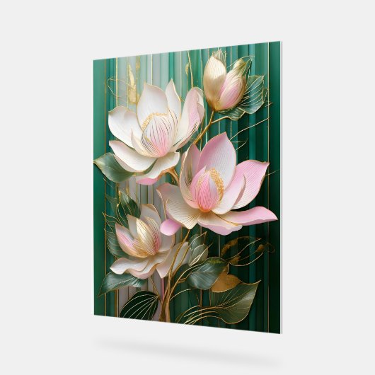 Papier peint en fleurs japonais Magnolia Art (Angle)