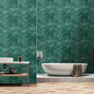 Papier peint en marbre vert