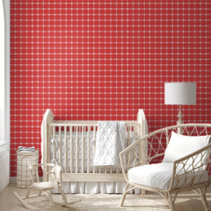 PAPIER PEINT EN VICHY VINTAGE ROUGE SANS PARAMÈTRES