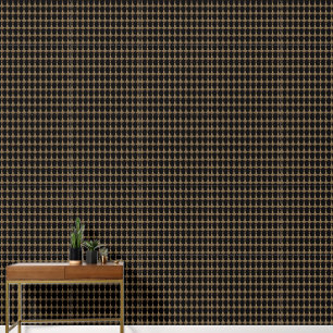 Papier peint en vinyle lisse noir Gold Thor Hammer