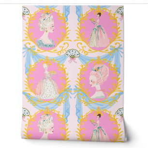 Papier Peint Encadré Rococo Baroque Coquette Marie Antoinette