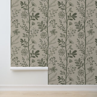Papier Peint Enchanted Vertical Garden Reverie Earthy Botanical