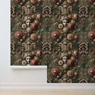 Papier Peint Ennui Elegance - Modèle Floral baroque gothique