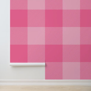 Papier Peint Énorme plaid rose français Buffalo