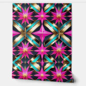 Papier Peint Eplucher et coller disco rétro-futuriste (Déroulement)