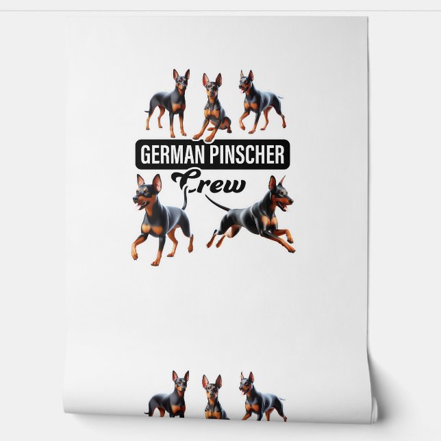 Papier Peint Équipe de Pinscher allemand  (Déroulement)