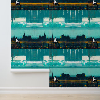 Papier Peint Esquisse urbaine en soirée cityscape