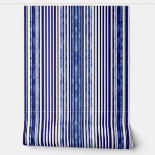 Papier Peint Été Moderne Marine Blue Boat Stripes Collection
