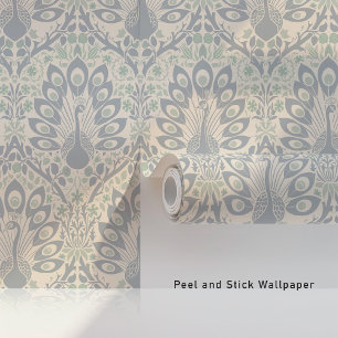 Papier Peint Ethereal Peacocks Art Nouveau