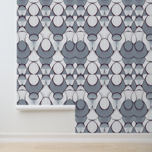 Papier Peint Ethereal Scales : moderne gris et blanc Abstrait