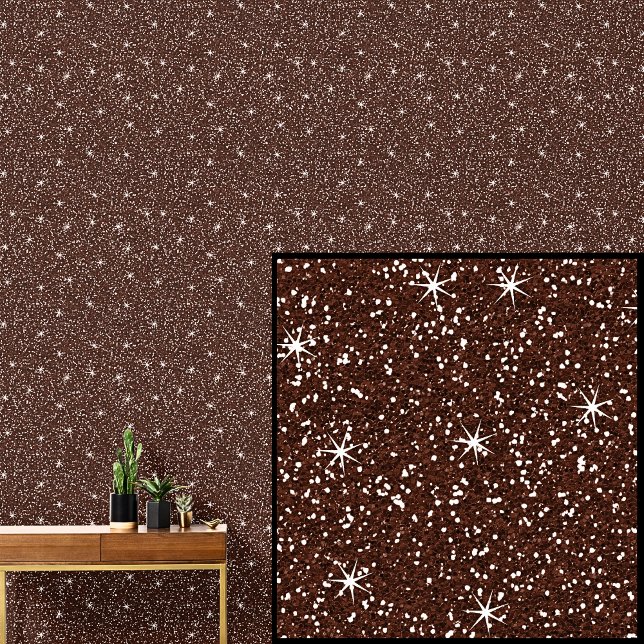 Papier Peint Étoiles Brown Foncé Mid (Créateur téléchargé)