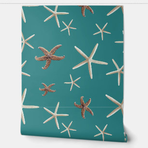 Papier Peint Étoiles de mer Modèle sans couture d'étoiles de me