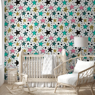 Papier Peint Étoiles et points fantaisistes