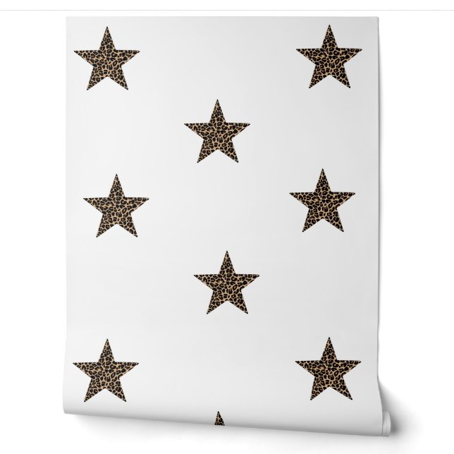 papier peint étoiles imprimé guépard (Déroulement)