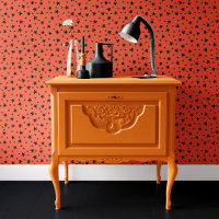 Étoiles orange et noires Halloween