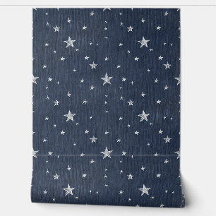Papier Peint Étoiles sur Denim