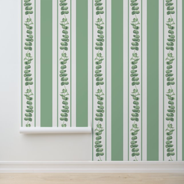 Papier Peint Éucalyptus rayures (Application)