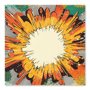 Papier Peint Explosion d'art pop de style comique (6)