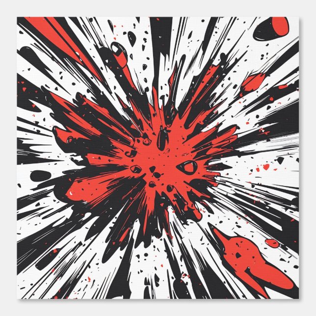 Papier Peint Explosion d'art pop de style comique (7) (Recto)