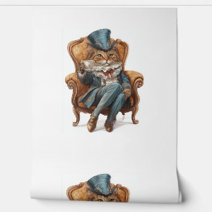 Papier Peint Fancy Cat Society - Victorian Royal Kitty