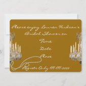 Papier peint FAUX vintage BRIDAL INVITATION DOUCHE (Dos)