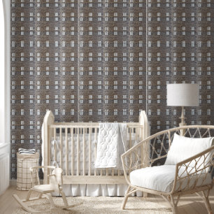 Papier peint Faux White & Beige Weave Aspect