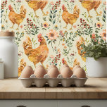 Papier Peint Ferme Pays Hen Floral<br><div class="desc">Une jolie ferme à la campagne où le motif écaille et colle le papier peint pour un mur d'accent dans la cuisine,  ou d'autres surfaces comme l'arrière intérieur des étagères,  armoires,  distributeurs et réfrigérateurs. Soyez créatif et sortez de la boîte !</div>