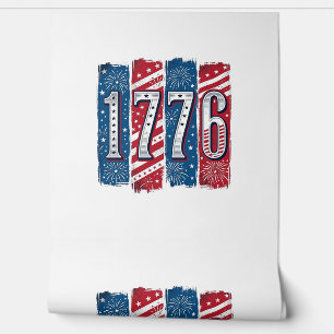 Papier Peint Feu d'artifice patriotique vintage vector design 1