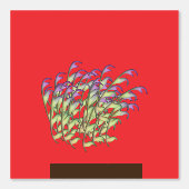 Papier Peint Feuillage vert + violet Rouge Nature (Recto)