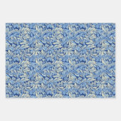 Papier peint Feuille moderne bleu 3D (Devant 2)