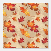 Papier Peint Feuilles d'automne Motif Peel et Bâton amovible (Recto)