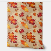 Papier Peint Feuilles d'automne Motif Peel et Bâton amovible (Déroulement)