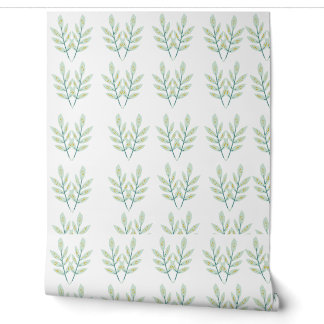 Papier Peint Feuilles de eucalyptus vert motif botanique de la