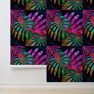 Papier Peint Feuilles de la discothèque tropicale vibrante Peel