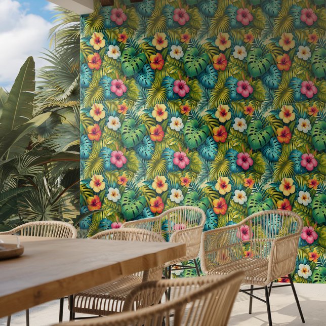 Papier Peint Feuilles tropicaux modernes (Créateur téléchargé)