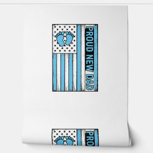 Papier Peint Fier nouveau papa bébé pieds drapeau vecteur conce