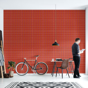 Papier Peint Filets de pêche rouge vif motif de taille XS