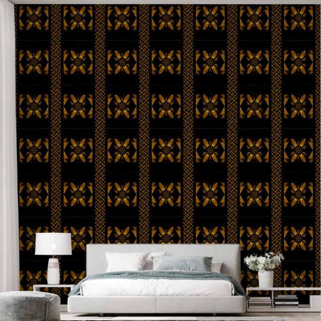 Papier Peint Fire Lotus Golden Yellow 2 (Chambre à coucher)