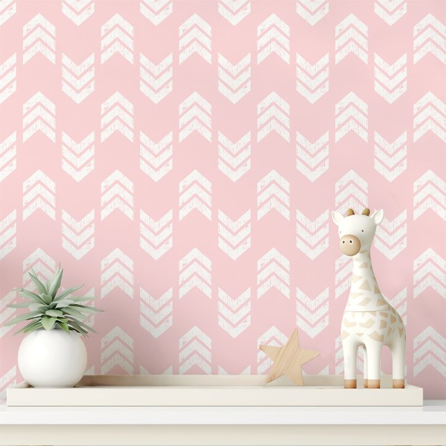 Papier Peint Flèche rose Chevron (Créateur téléchargé)