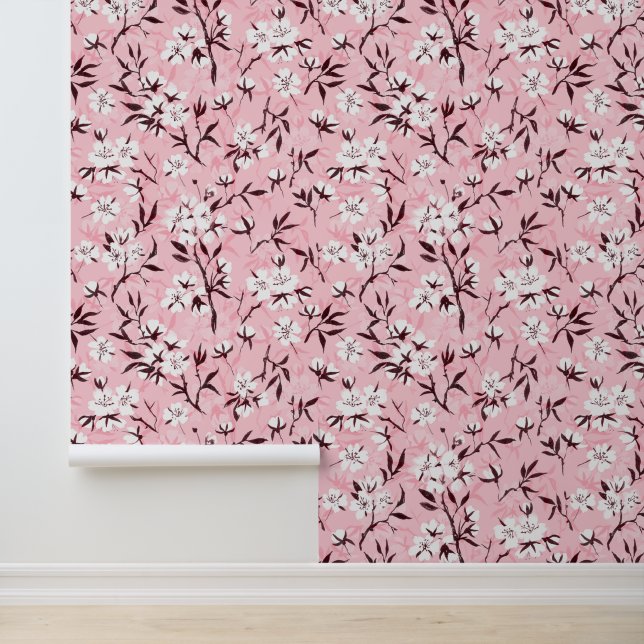Papier Peint Fleur de cerisier blanc (Application)