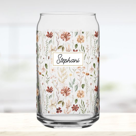 Papier Peint Fleur de Monogramme Aquarelle Vintage